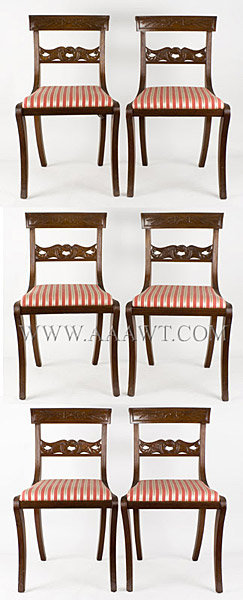 Federal Eagle Carved Chairs, Classical, Cornucopia and Wheat Carving
New York, Circa 1825, entire view